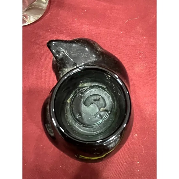 Glass Candle Holder Lot of 3-2 Cat & 1 Diamond Shaped Candle Holders - Picture 13 of 16